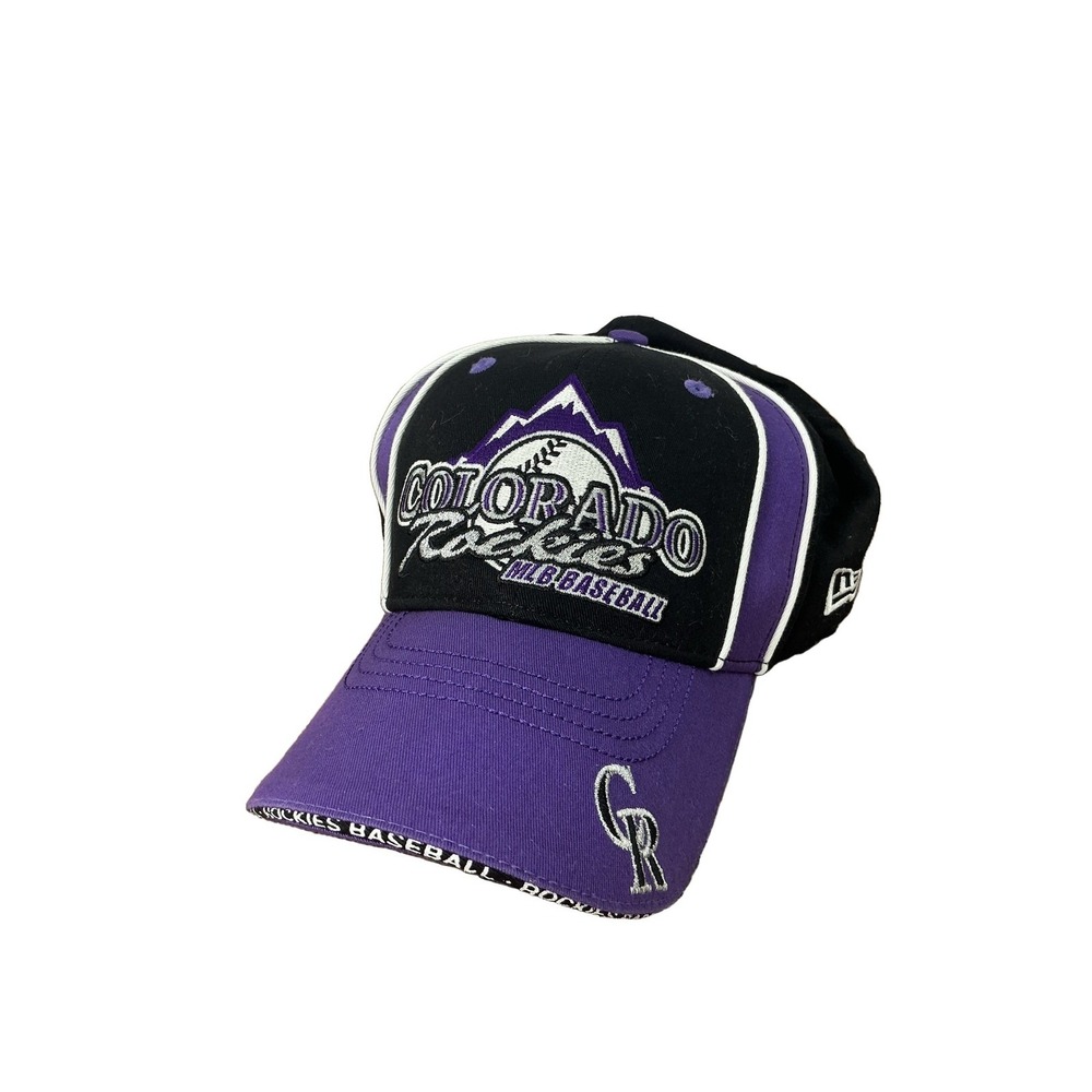 New Era Colorado Rockies Baseball Cap Black Purple White Adjustable MLB Hat